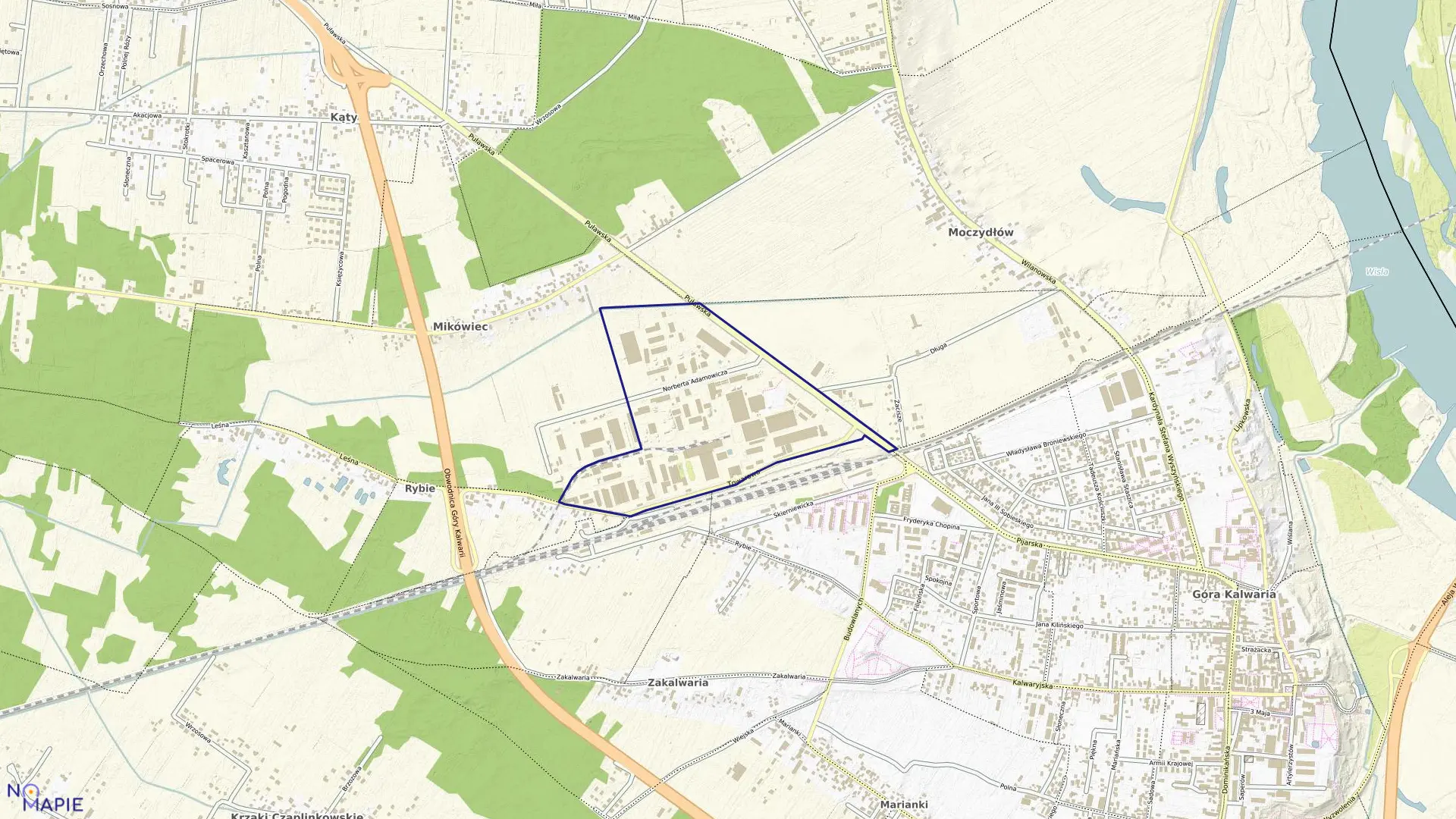 Mapa obrębu 11-01 w gminie Góra Kalwaria