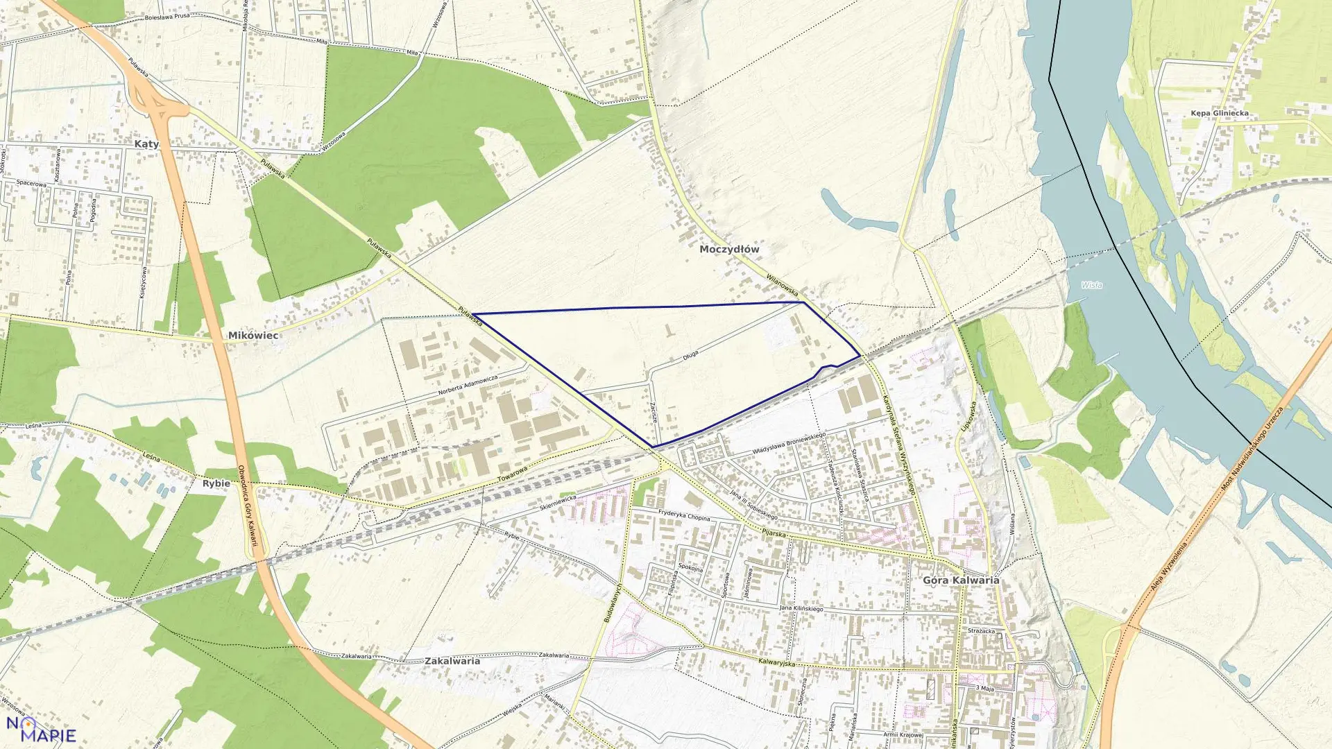 Mapa obrębu 11-02 w gminie Góra Kalwaria