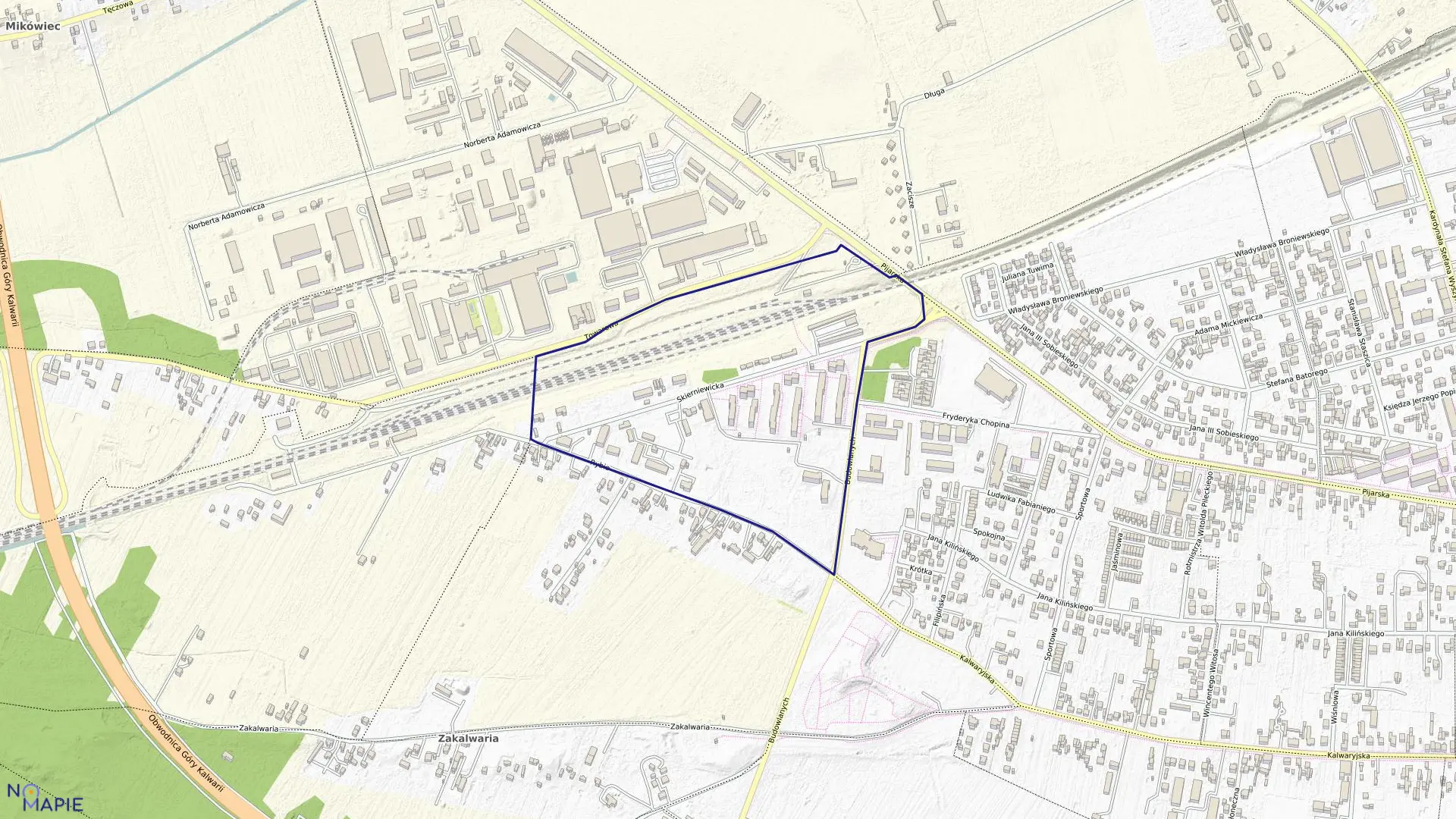 Mapa obrębu 3-01 w gminie Góra Kalwaria