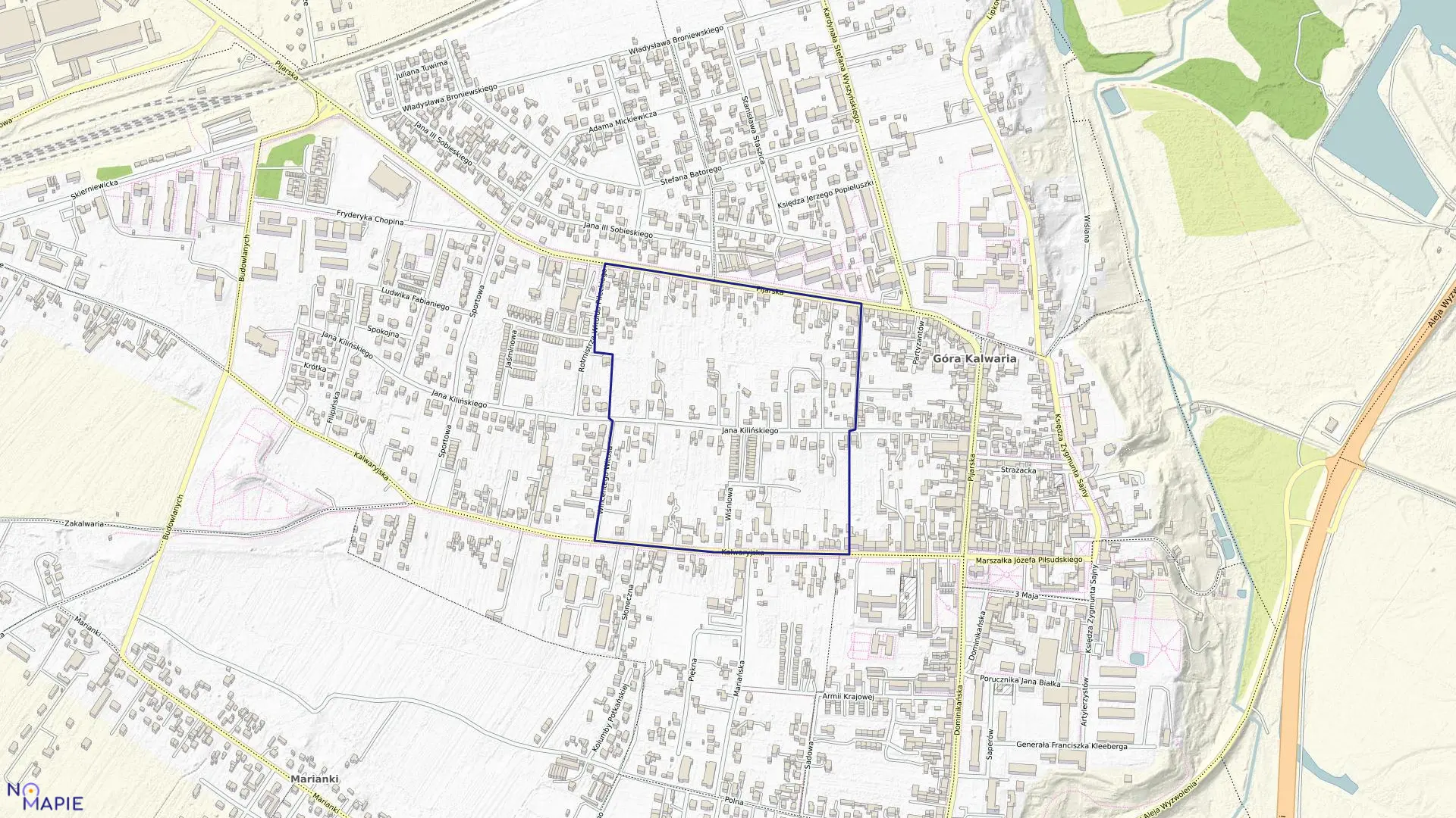 Mapa obrębu 3-03 w gminie Góra Kalwaria