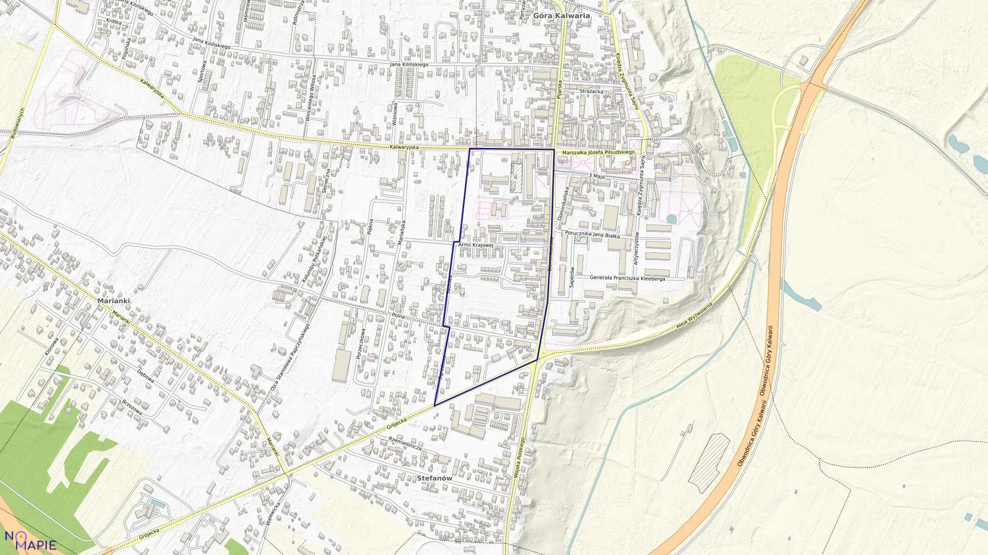 Mapa obrębu 6-01 w gminie Góra Kalwaria