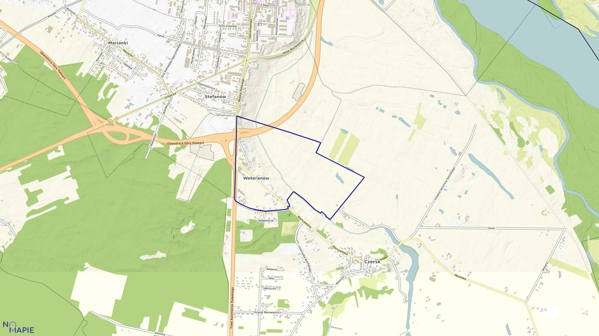 Mapa obrębu 8-04 w gminie Góra Kalwaria